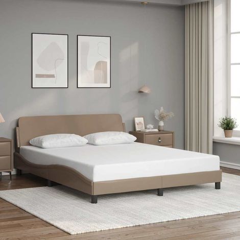 Bettgestell "Dover" Cappuccino-Braun 160x200 cm Kunstleder (1/5)