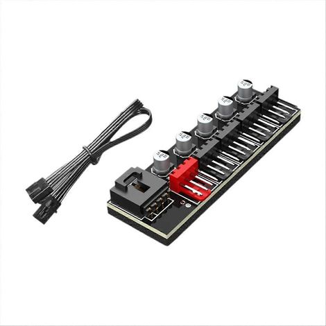 5-Port Desktop-PC-Lüftersteuerung mit PWM-Splitter und 1-zu-5-Adapter für 4-Pin-PWM-Lüfter (1/5)