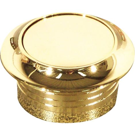 Rosette + Goldener Knopf Türstärke 13 mm
