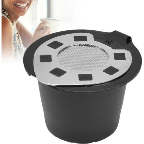 Capsule de café Nestlé, coque de café rechargeable et réutilisable, filtre en acier inoxydable, finition chromée simple. (1/5)