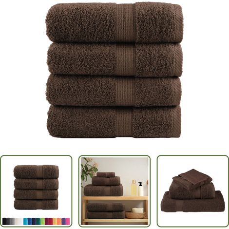 Badetücher - Premium-Waschtücher SOLUND 4 Stk. Braun 30x30 cm 600 g/m² (1/5)