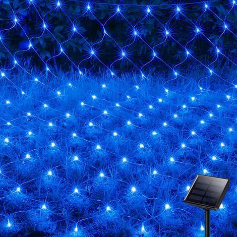 192 LEDs Filet Lumineuse Solaire,3m x 2m 8 Modes Nettes Guirlande Lumineux Solaire,Etanche lumieres en Filet a Energie Solaire Decoration pour Exterieur Maison Patio Jardin Mariage Fete (1/5)