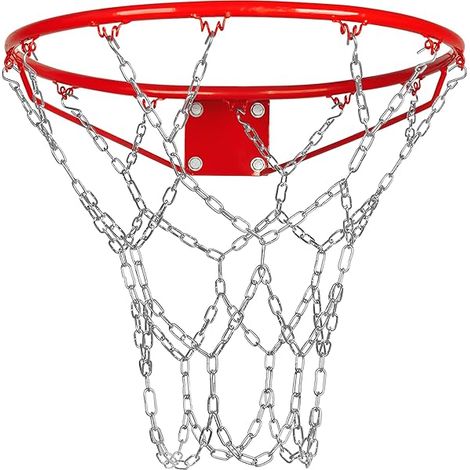 Filet De Basket En Chaîne Métallique - 21 Pouces - Résistant À La Rouille - Convient Aux Cerceaux Standards - Lot De 1 (1/3)