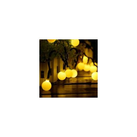 Guirlande Lumineuse Extérieure Solaire, 50 LED 7M avec 8 Modes Éclairage Jolies, Décoration Lumière pour Jardin Terrasse, Arbre Noël Fête (1/4)