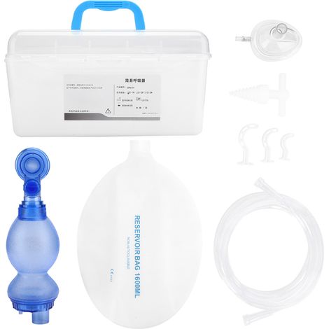 Appareil d'Oxygénation Manuelle de Premiers Secours pour Nouveau-nés et Nourrissons - Réanimateur Portable Bleu (1/5)