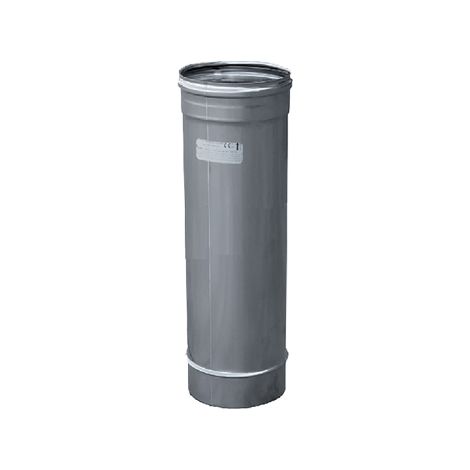 Aile de chemine'e en inox 20 x h 50 cm pour conduit de fume'e livre'e sans joints