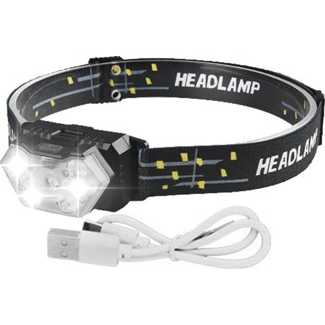 Lampe Frontale LED Étanche Lampe Frontale De Randonnée Lampe Frontale Étanche À Détection De Mouvement Pour Le Camping Et La Randonnée Phare Extérieur Lampe Frontale LED Étanche Lampe Frontale À Capte (1/5)