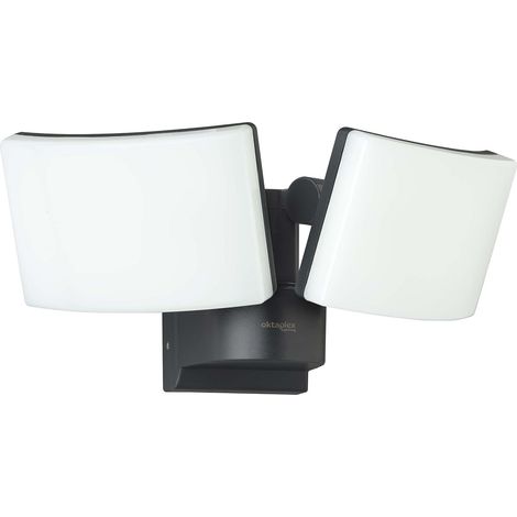 2 projecteur à led d'extérieur, 40 w, 3200 lm, 3000 k blanc chaud, ip65, anthracite, pour terrasse et entrée