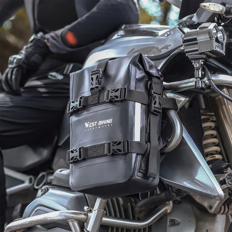 Sac pare-chocs de moto étanche 5L, cadre latéral, barre de sécurité, outils de conduite universels, accessoire de rangement (1/5)