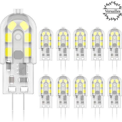 Ampoule LED G4 - 2 W - 12 V AC/DC - Blanc Froid 6000 K - 200 Lm - 38 x 10 mm - CRI 85 - Angle De Diffusion 360° - Pack De 10 (1/4)