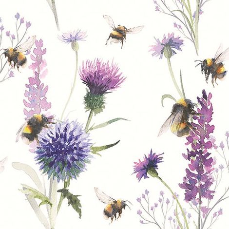 Los 20 Papierservietten 33 x 33 cm - Bourdons Dans Le Pré - Ambiente