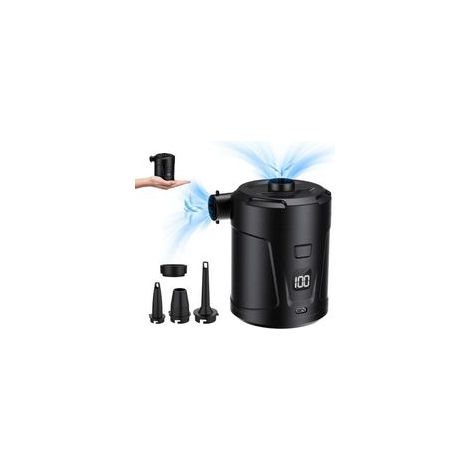 Pompe à air électrique,Gonfleur Electrique avec 4 Buses d'air, Gonfleur Rapide pour Piscine Gonflable, Matelas de lit, Camping,Sac sous Vide