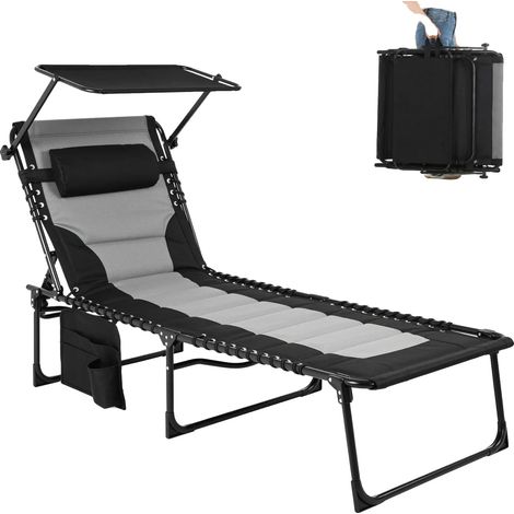 Transat, Design Réglable, Matériaux Durables, 1Pcs 200x68x35cm (1/2)