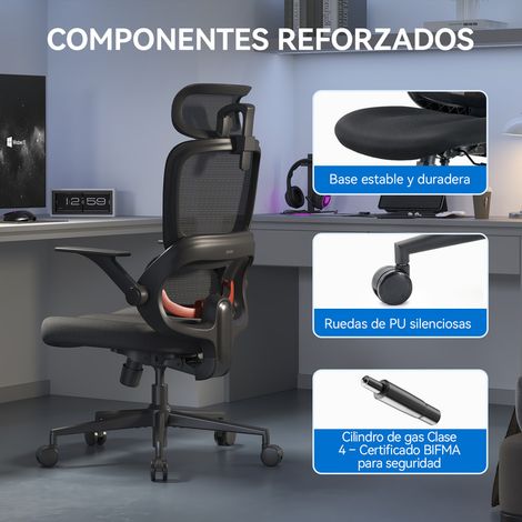 Silla de oficina ergonómica SIHOO B100 SE con reposabrazos 2D, respaldo alto, reposacabezas 2D y soporte lumbar dinámico adaptable capacidad de peso de hasta 136 kg (300 libras), Negro. (1/5)