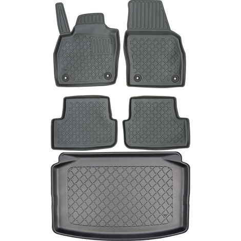 Set di tappetini per auto e tappetino per bagagliaio per Volkswagen Polo VI Hatchback da ottobre 2017