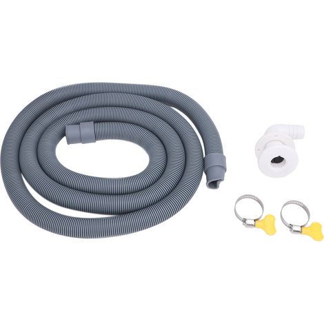 Kit di installazione per pompa di sentina ad alta pressione da 750 GPH, diametro 0,75 pollici. Tubo flessibile da 6,56 piedi con raccordo a gomito a 90 gradi e valvola di ritegno, di colore bianco. (1/5)