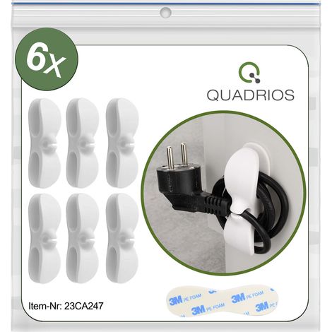 Quadrios 23CA247 Kabelhalter selbstklebend 23CA247 Weiß 6 St.