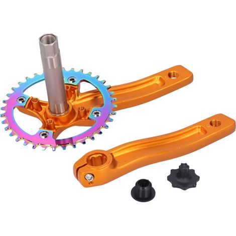 ZK-22 Kurbelarm für Singlespeed-Fahrräder, 36 Zähne, Aluminiumlegierung, Goldfinish