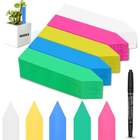 Étiquettes pour plantes à clipser, mini-étiquettes pour plantes, avec 1 marqueur noir, étiquettes de plantation de qualité supérieure (1/5)