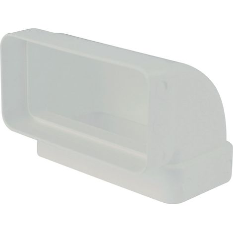 GOMITO 90° RETTANGOLARE ORIZZ. 55X110MM BIANCO PE