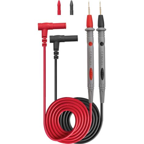 2 Paire PT1005 1000V 10A Pointe de Touche Multimetre Fine, Embout Fils De Test, Pointe MultimèTre Fils De Test De Sonde MultimèTre NuméRique, CâBle multimetre De Test Fil Sonde Crocodiles Fils De Test (1/3)