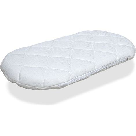 Stubenwagen Matratze 72x33 Höhe 3 CM 2 in 1: Matratze für Kinderwagen, Babywanne, Wiege + Matratzenschoner - Herausnehmbar, Perforierter Schaumstoffkern und Atmungsaktiv