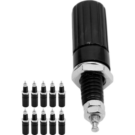 10 Pièces Douilles à Visser M3 4mm Connecteurs Banane pour Câblage Électronique Noir (1/5)