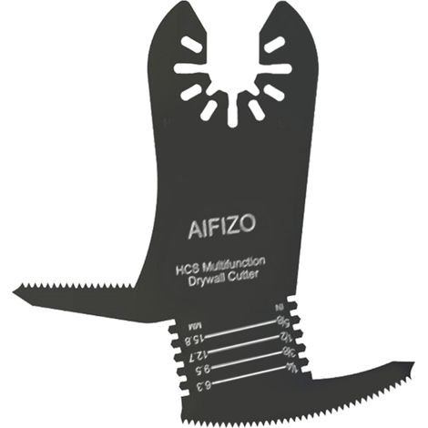 lame oscillante multifonction pour découpe et perçage de plaques de plâtre et panneaux de bois, en acier à haute teneur en carbone (1/5)