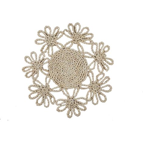 Pack 6 bajoplatos trenzados de fibra natural 35 cm (1/5)