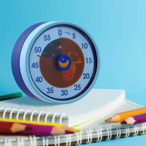 Timer visivo, cronometro per bambini, conto alla rovescia di 60 minuti, timer visivo silenzioso per adulti, timer magnetico per cucina, aula, riunioni (blu)