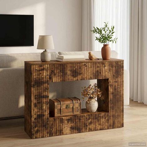 vidaXL Table console Chêne Fumé 101 x 29 x 74 cm Bois d’ingénierie