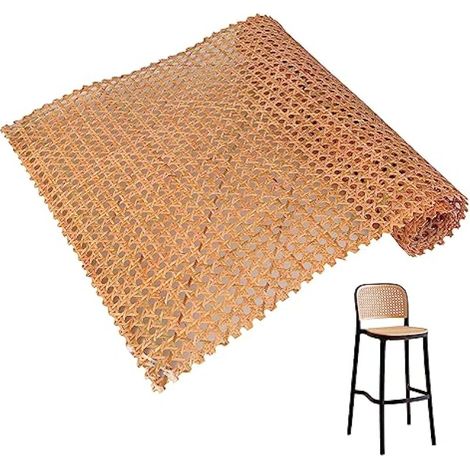 Sangle en rotin tressé de Vienne - En polyéthylène - Tressage à la main - Pour décoration de meubles DIY - En nid d'abeille - Tube tressé de chaise - Tissu tressé (café - 60 × 150 cm) (1/5)