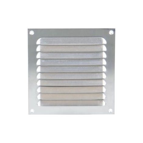Grille d'aération 436 aluminium estampée en applique sans moustiquaire argent 250 x 250 mm - RENSON