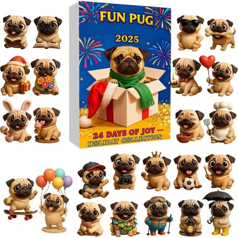 Decorazione per calendario dell'Avvento a forma di cane in acrilico 2D (1/5)