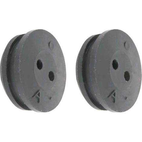 Cyclingcolors – Passe cloison pour durite universel Ø5mm en caoutchouc noir – 2 trous Ø26,5mm – Pour tondeuse et débroussailleuse