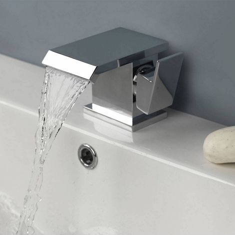 Devon Waterfall Basin Mixer Tap & Waste Chrome (1/5)