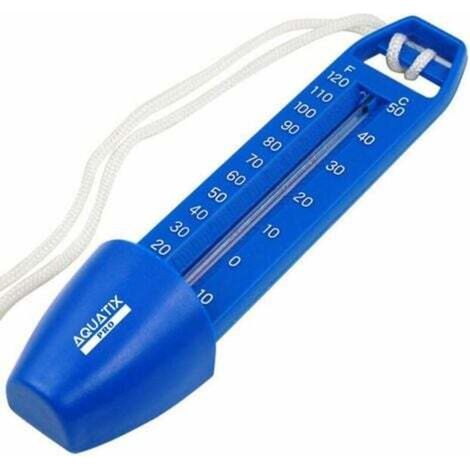 Large pool thermometer with lanyard, built-in pocket and shatterproof, ideal for all outdoor/indoor pools, spas, hot tubs and basins (1/4)