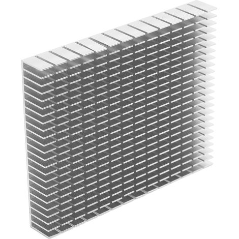 Dissipateur thermique pour circuit imprimé d'amplificateur de processeur, ailettes de refroidissement en aluminium, 150 x 120 x 20 mm, blanc.