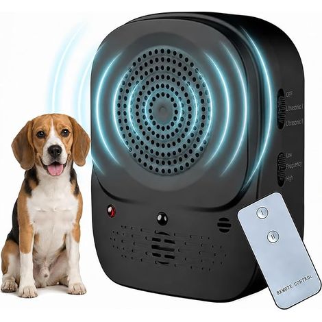 Dispositivo automático ultrasónico antiladridos para perros con 4 modos, resistente al agua IP45 y recargable, ideal para perros pequeños, medianos y grandes, apto para uso en interiores y exteriores. (1/5)