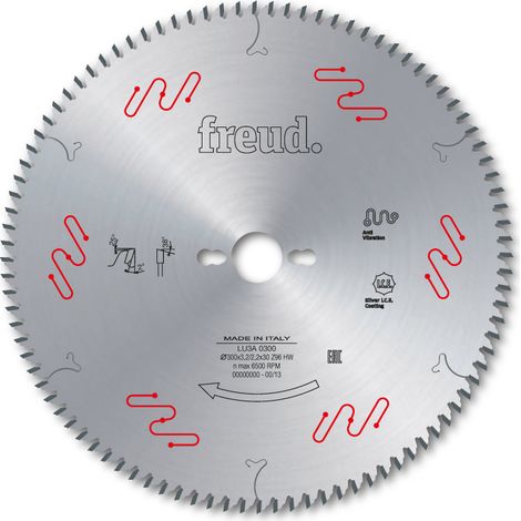 Lama a denti alterni per pannelli rivestiti FREUD - Ø300 3,2/2,2 AL30 Z96 BA 38° - F03FS05064 -LU3A 0300