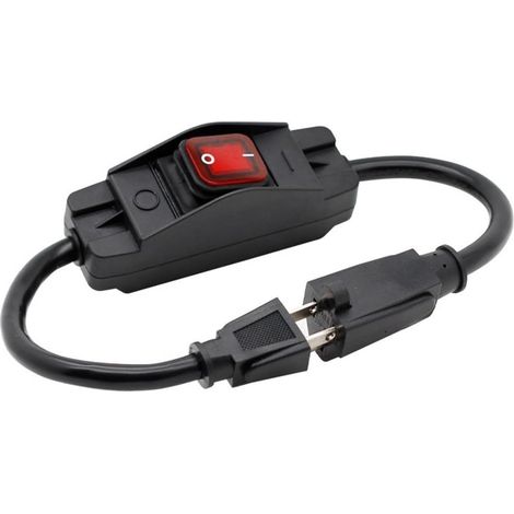 Interrupteur à cordon étanche IP65, 37,8 x 28,5 mm en plastique et métal DPST 4 broches On/Off (1/4)