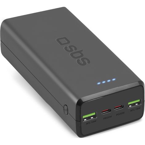 Batterie externe 30 000 mAh USB-C USB-A - noire (1/5)
