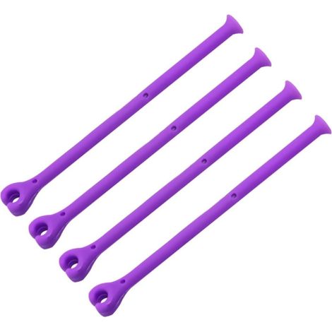 Supports en silicone pour verres à vin - Pinces pour lave-vaisselle - Anti-casse - Lot de 4 - Violet (1/5)