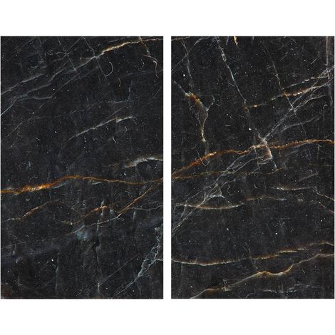 Wenko – Laveuses de cuisine en marbre noir – Lot de 2 pièces en verre – Dimensions 52 x 30 cm – Protection pour comptoirs modernes