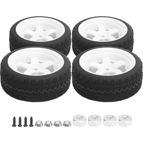 4 Pneus caoutchouc antidérapants 65mm pour roues RC WPL D12 1/10 (012W) - Accessoires de rechange (1/5)