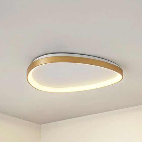 [GEBRAUCHT] B-Ware Lucande Deckenleuchte Deckenlampe Led Gold Asken Dimmbar Aluminium Acryl 61 Cm