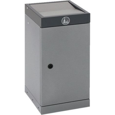 Stumpf Sortssystem ProTec-Plus, graualu/7016, verzinkter Innenbehälter, 30 Liter