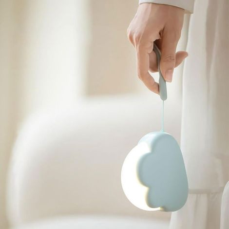 Veilleuse Nuage - LED Rechargeable USB - 4 Modes Lumière Chaude/Blanche - Pour Chambre Bébé Enfant - 16 à 50 H Autonomie - 1 Pièce (1/5)