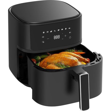 Airfryer AF-625A 6,5L XL – 1700W, Température 200°C. Écran Tactile Digital avec 8 Fonctions et Recettes. Modèle (Noir 6,5 L). (1/4)