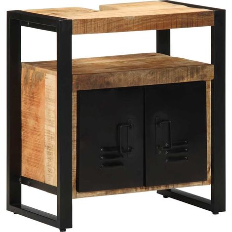 Badezimmerschrank Braun 55 x 35 x 60 cm Massivholz Mango